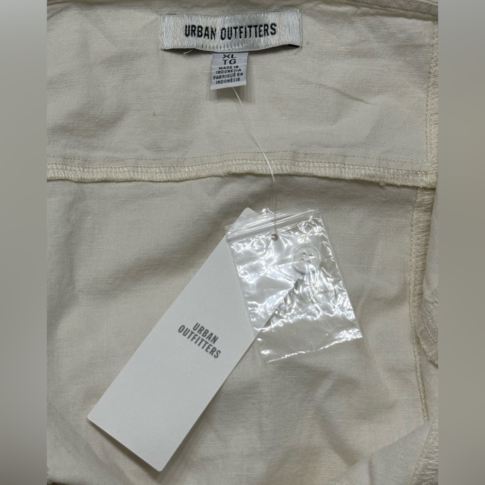 NWT Urban Outfitters Cream Sari Linen Vest - Picture 6 of 7